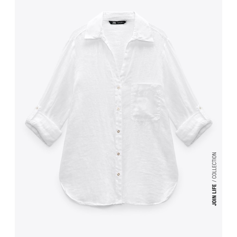 Zara Basic Linen Shirt BNWT